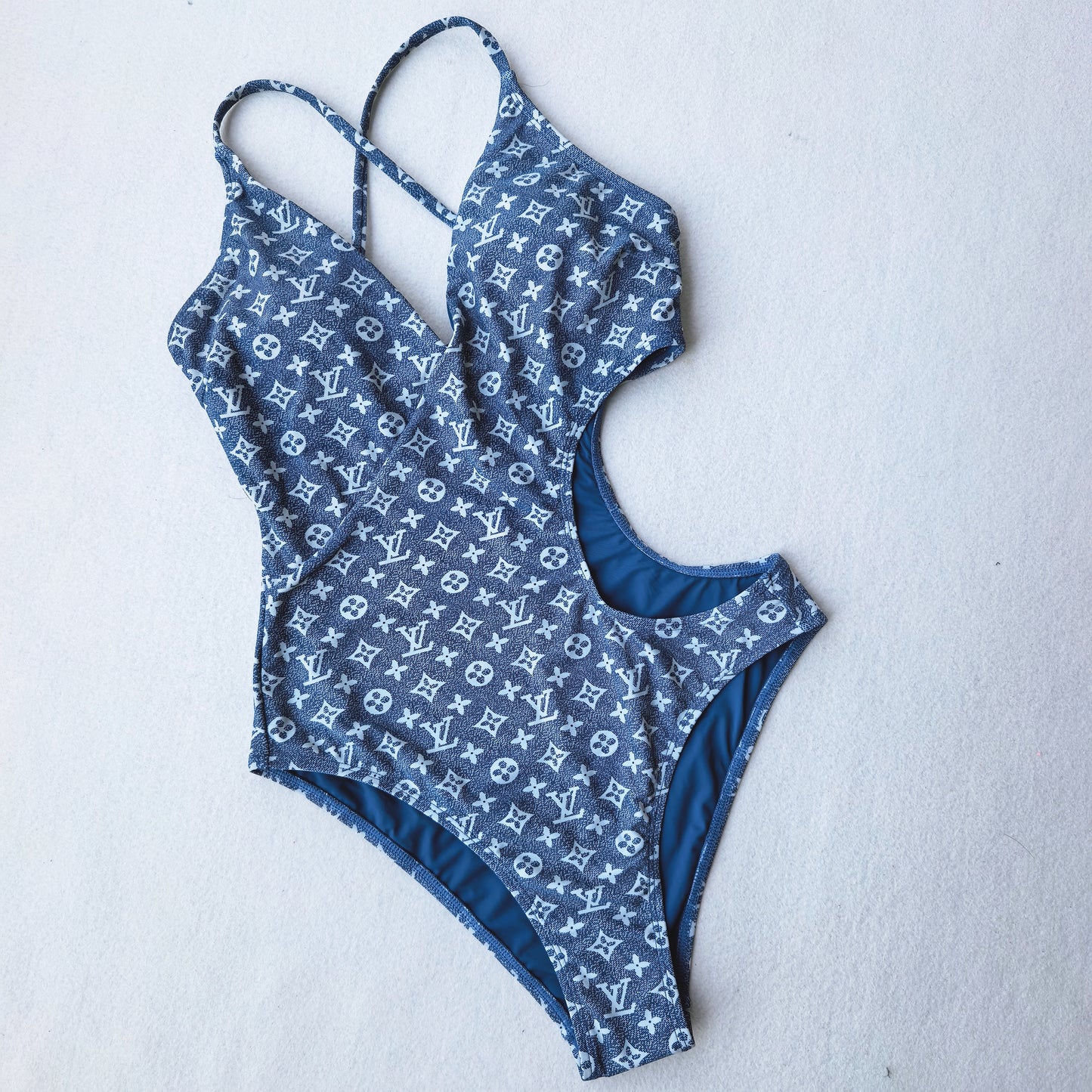 LV Monogram Cut‑Out One‑Piece