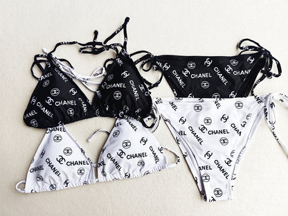 Chanel "All-Over Monogram" Triangle Bikini