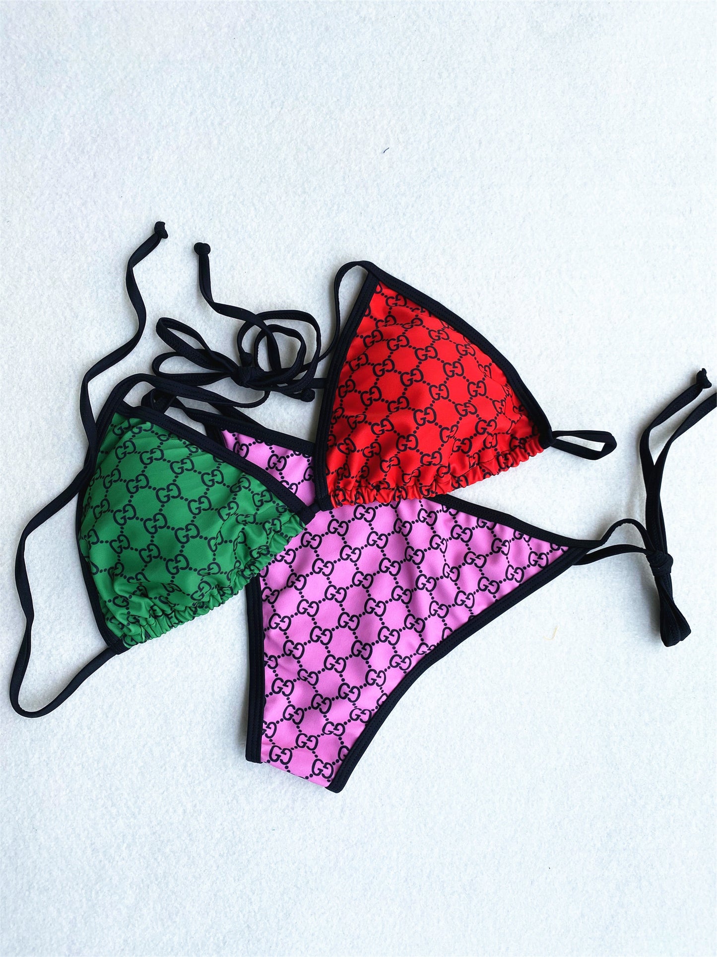 "GG Supreme" Color-Block Bikini