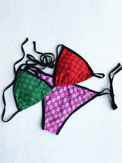 "GG Supreme" Color-Block Bikini