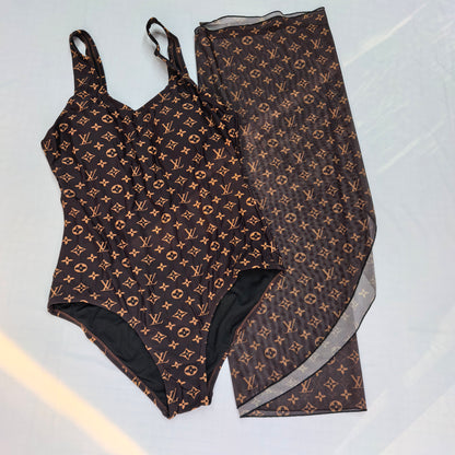 LV Monogram One-Piece + Pareo