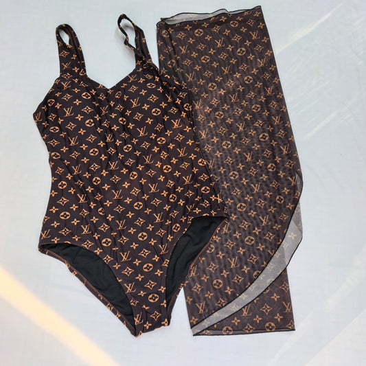 LV Monogram One-Piece + Pareo
