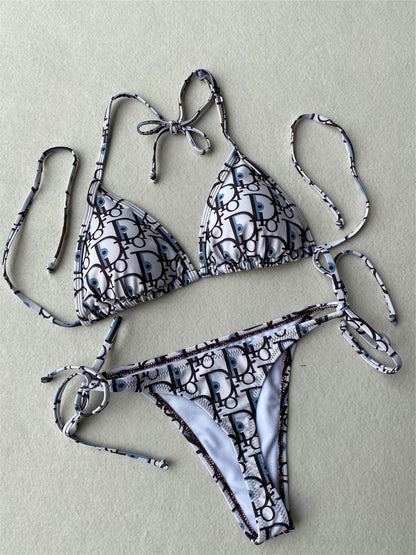 Dior Dior Oblique Triangle Bikini + Pareo