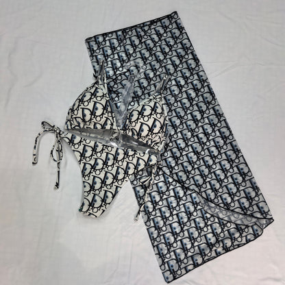 Dior Dior Oblique Triangle Bikini + Pareo