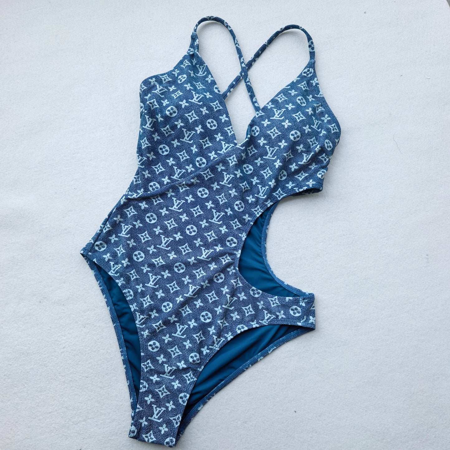 LV Monogram Cut‑Out One‑Piece