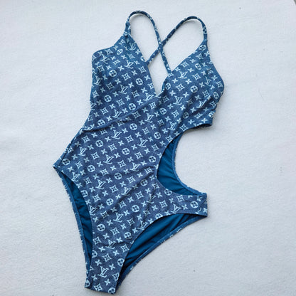 LV Monogram Cut‑Out One‑Piece