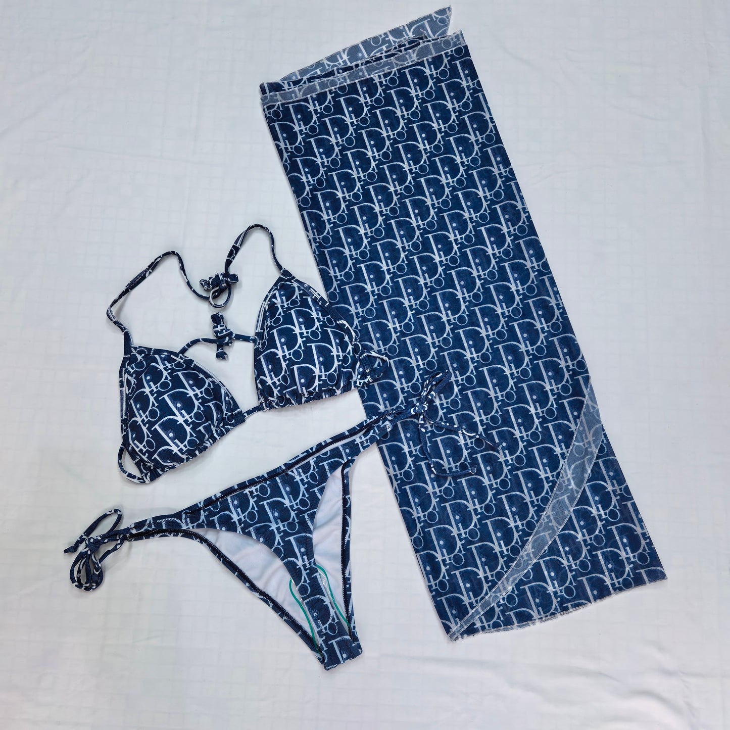 Dior Dior Oblique Triangle Bikini + Pareo