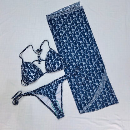 Dior Dior Oblique Triangle Bikini + Pareo